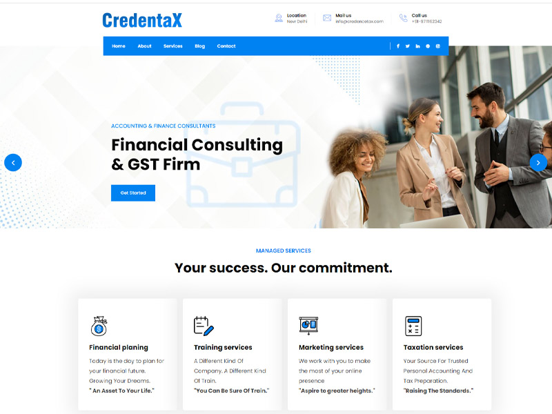 Credentax - Financial Consulting & GST Firm — Finance project preview