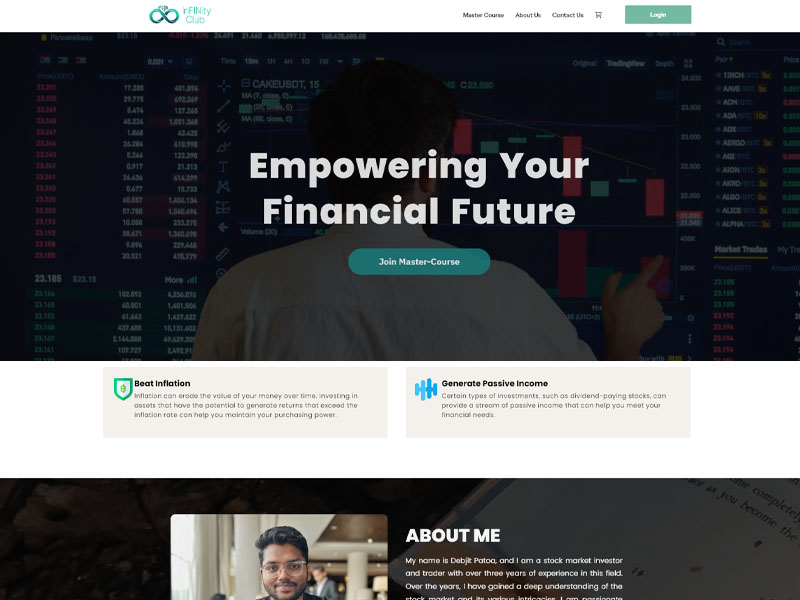 Debjit Patoa - Empowering Your Financial Future — Finance project preview