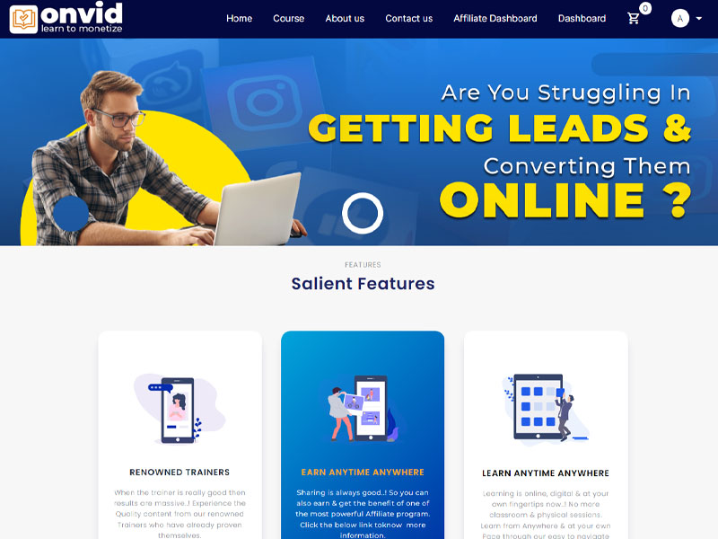 ONVID - eLearning Platform — Education project preview